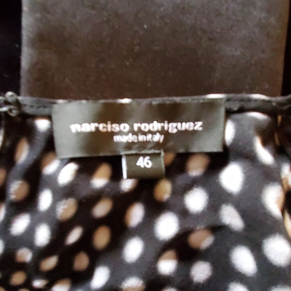 Polka-Dot Silk-Chiffon Blouse size 46 - Picture 5 of 6